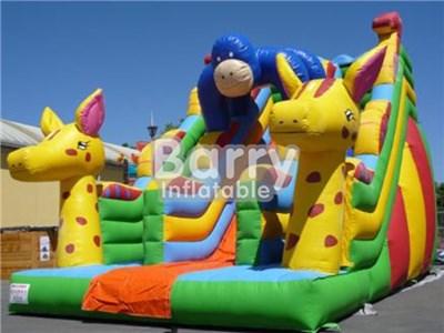 Commercial Mini Inflatable Giraff /Gorilla Slide For Kids Playground BY-DS-022